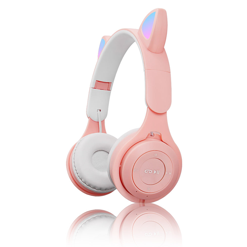 Casque Bluetooth Enfant sans Fil Fille, Rose Casque Audio Enfant